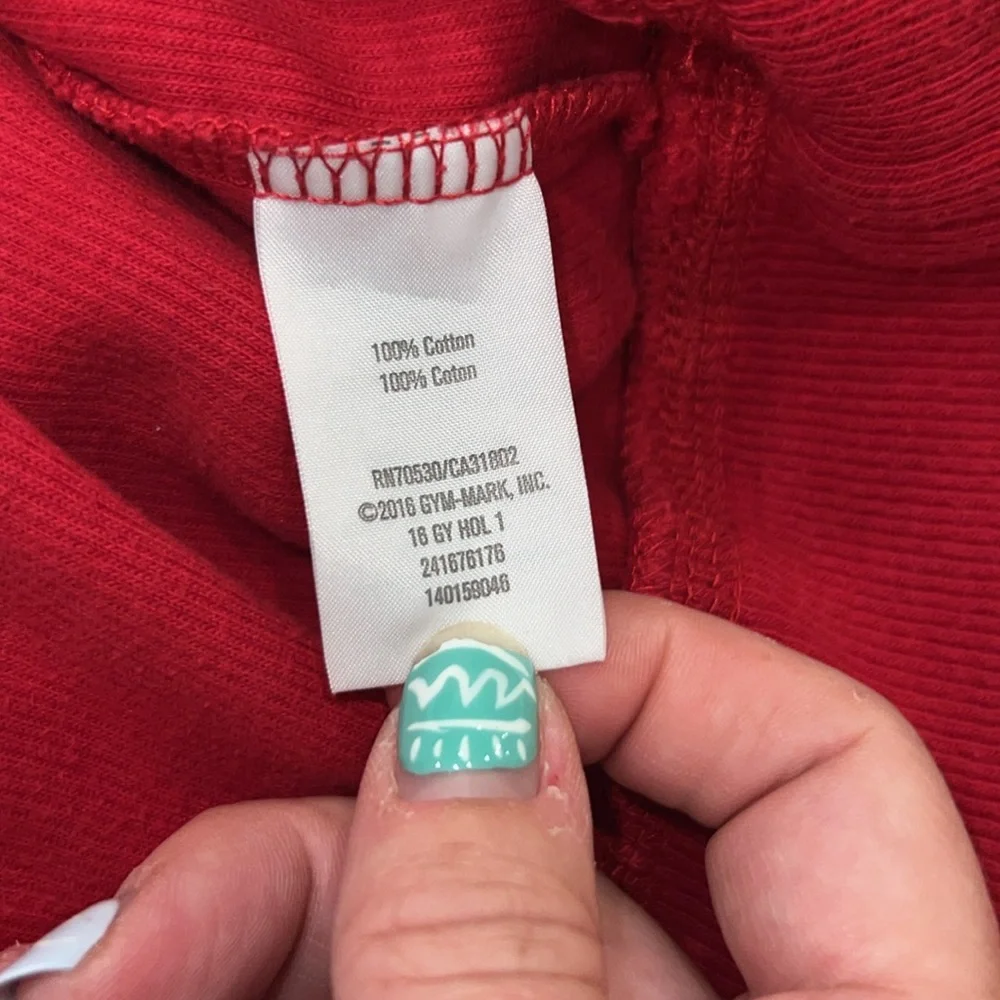 Gymboree Red Ribbed Pullover 6 💯 cotton